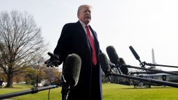 WASHINGTON, DC - DECEMBER 8:  (AFP OUT) U.S. President Donald Trump answers questions from the press while departing the White House December 8, 2018 in Washington, DC. Trump says White House chief of staff John Kelly will resign by the end of the year before departing for the 119th Army-Navy Football Game in Philadelphia, PA. (Photo by Olivier Douliery-Pool/Getty Images)