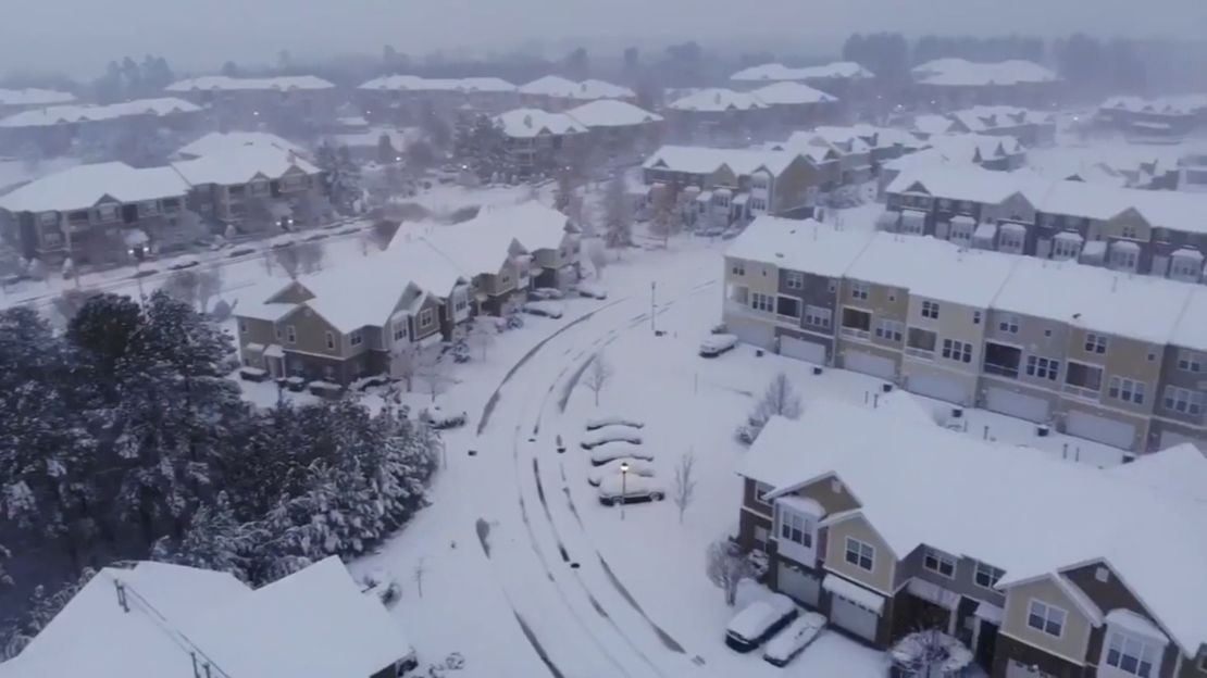 North Carolina's capital city of Raleigh is blanketed with snow after a storm struck Sunday.
