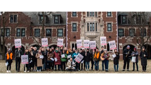 Grinnell students protest on December 7, 2018. (Photo credit: Paul Chan)