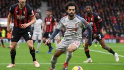 BOURNEMOUTH, ENGLAND - DECEMBER 08: Mohamed Salah of Liverpool in action during the Premier League match between AFC Bournemouth and Liverpool FC at Vitality Stadium on December 08, 2018 in Bournemouth, United Kingdom. (Photo by Mike Hewitt/Getty Images)
