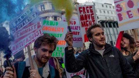 Both Remain and Leave protesters took to the streets of London again in separate demonstrations over the weekend.