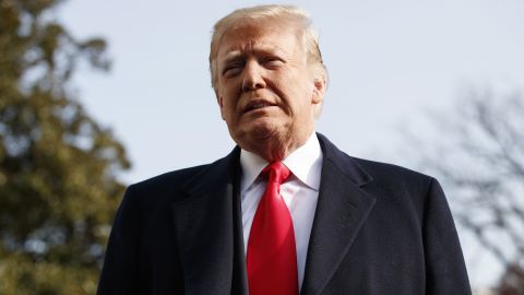 President Donald Trump pauses as he talks to media before boarding Marine One on the South Lawn of the White House in Washington, Saturday, Dec. 8, 2018, for the short trip to Andrews Air Force Base en route to Philadelphia to attend the Army-Navy Football Game. (AP/Carolyn Kaster)