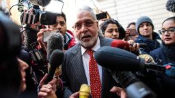 Indian businessman Vijay Mallya arrives for an extradition ruling at Westminster Magistrates Court on December 10, 2018.