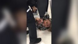 NYPD officers pry 1-year-old child from mother's arms in startling video. Police responded to a 911 call from a Brooklyn address for harassment Friday, and were not able to remove 23-year old Jazmine Headley from the facility "due to her disorderly conduct towards others, and for obstructing the hallway."