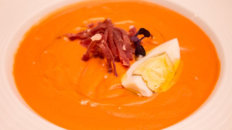 <strong>Soup's on:</strong> Casa Pepe de La Judería, a restaurant in Cordoba with a rooftop terrace offering stunning city views, is known for its salmorejo cordobés con huevo y jamón — a cold soup made from pureed tomatoes, bread, garlic and olive oil.
