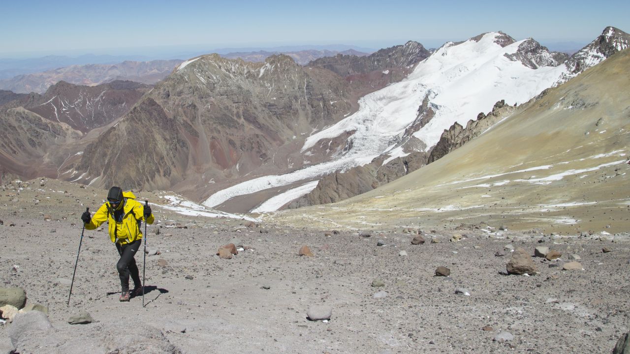 Jornet ascends Aconcagua in Argentina in 2014. 