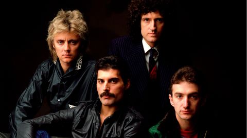 The British rock band Queen poses in an undated photo.
