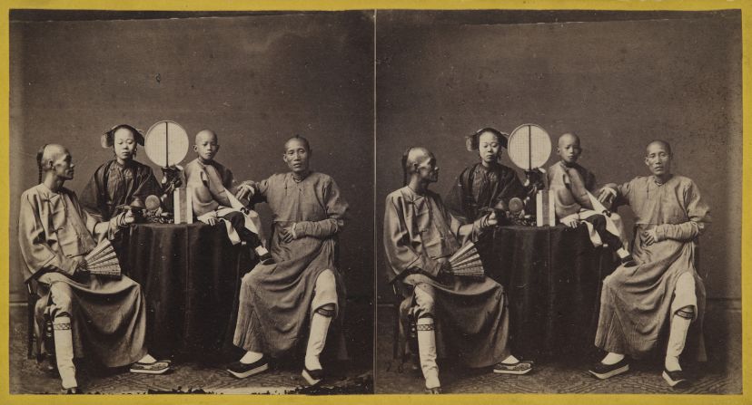 A studio shot by American photographer Milton Miller, who captured life in Hong Kong and Guangzhou (then Canton) in the early 1860s.