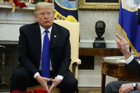 When Pelosi or Schumer did talk and counter his points, Trump would purse his lips and stare ahead. Even if there aren't any more meeting like this over the next two years of divided government in Washington, there will certainly be a lot more talking past each other.
