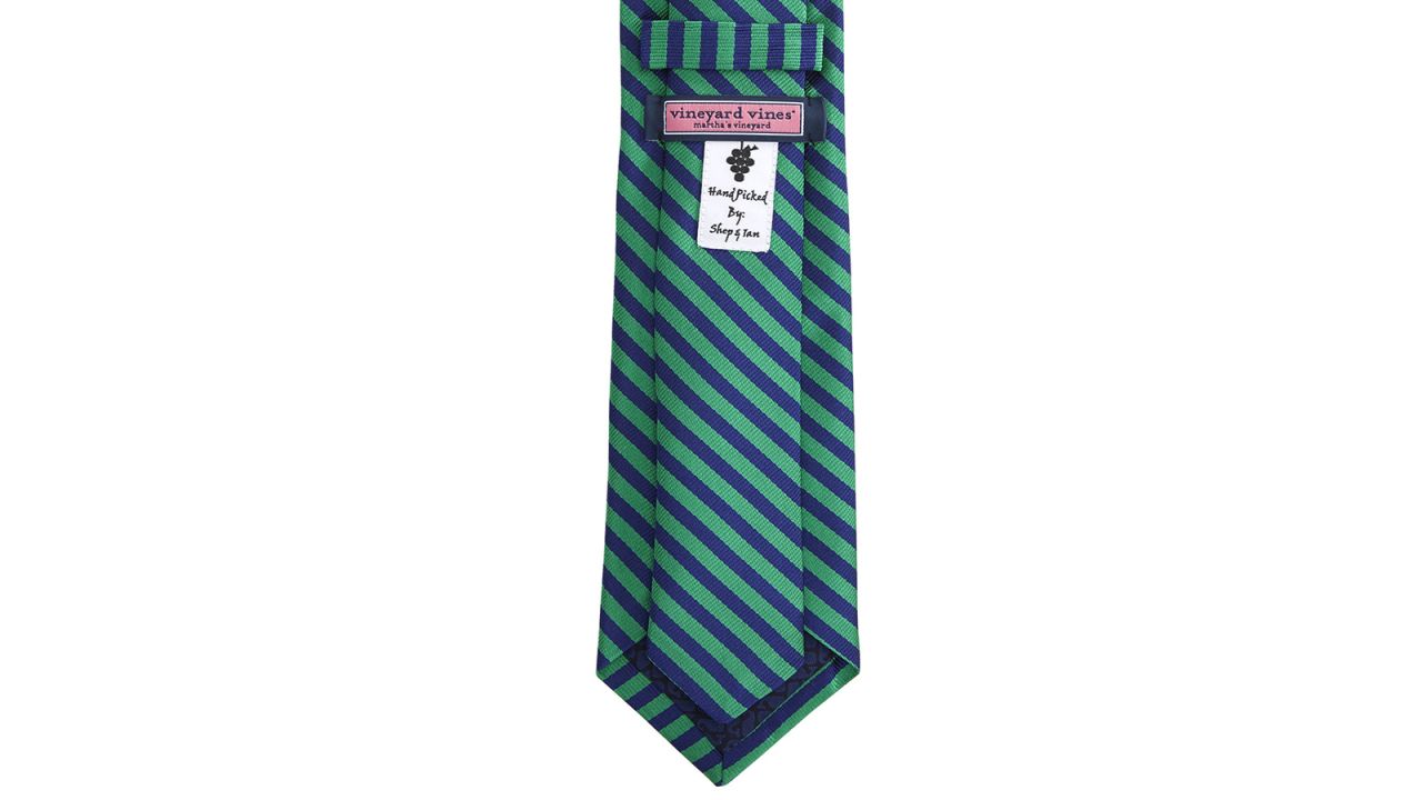 <strong>Fashionable gifts for dad: The tie</strong><br />Kennedy Preppy Feeder Stripe Skinny Tie ($85; <a href="https://www.vineyardvines.com/woven-ties/kennedy-preppy-feeder-stripe-skinny-tie/1T000027.html" target="_blank" target="_blank">vineyardvines.com</a>)