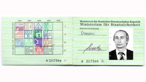 Vladimir Putin's Stasi ID card found in German archives