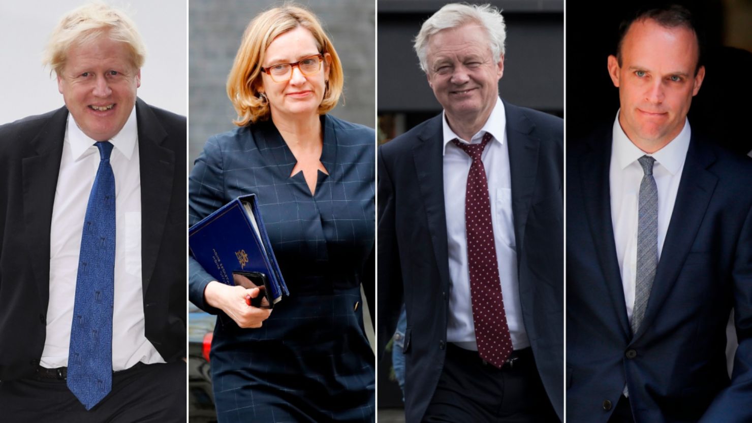 Tory leadership contenders: Boris Johnson, Amber Rudd, David Davis, Dominic Raab