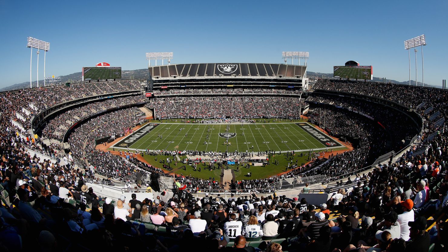 The Raiders have one game left at Oakland-Alameda Coliseum this season.