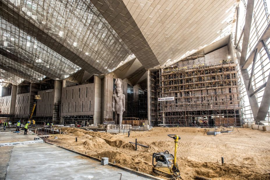 <strong>Grand Egyptian Museum: </strong>The entrance of the Grand Egyptian Museum was still under construction in June 2018.