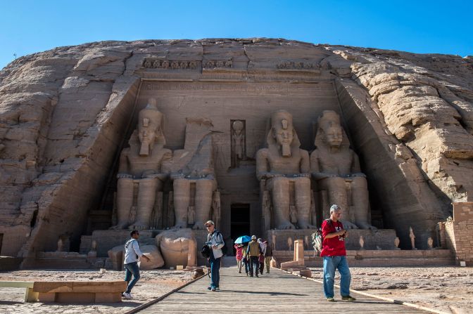 <strong>Temples of Abu Simbel: </strong>Abu Simbel is the site of two temples built by the Egyptian king Ramses II.