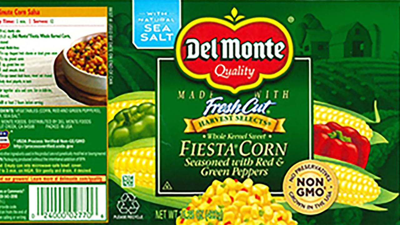 Del Monte recalled more than 64,000 cases of canned corn seasoned with red and green peppers