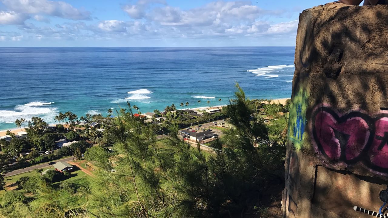 <strong>North Shore views: </strong>The Ehukai Pillbox Hike features concrete former military lookouts -- "pillboxes" -- that offer stunning views from Oahu's North Shore.