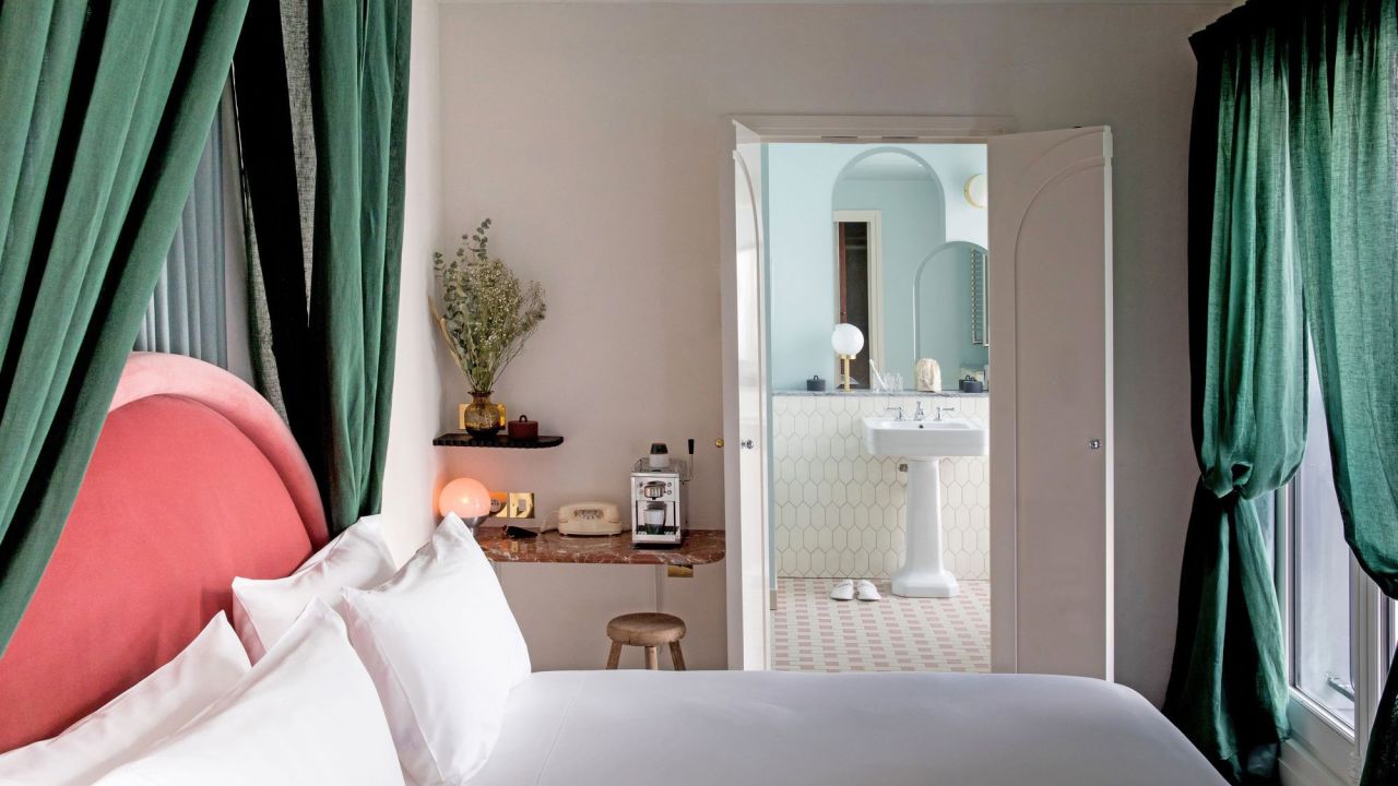 <strong>Hôtel des Grands Boulevards, Paris.</strong> This 50-room boutique hotel in the 2nd arrondissement has silk-draped four-poster beds and jewel-toned velvet settees but also offers privacy because it's in an alley off the main drag.<br />