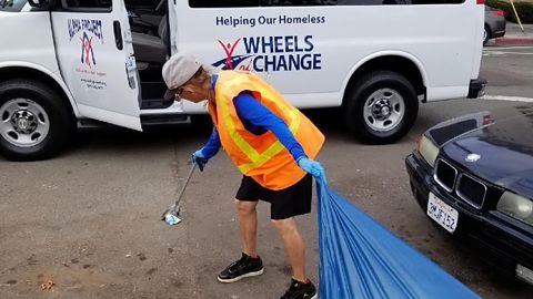 The homeless are given money -- and access to city services -- when they work for "Wheels of Change."