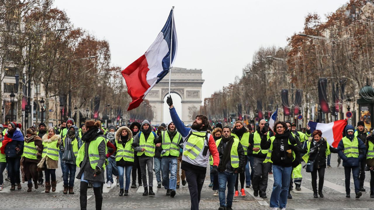 A new generation of populist French protesters wears yellow vests, which the French government requires all drivers to have in their vehicles in case of emergencies.