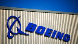The Boeing Co. logo stands on its factory in Sheffield, U.K., on Thursday, Oct. 25, 2018. The U.S. planemaker opened its first European factory, a 40 million-pound ($52 million) facility that will make system-control components used for 737 and 737 Max narrowbody and 767 widebody jets. Photographer: Matthew Lloyd/Bloomberg via Getty Images