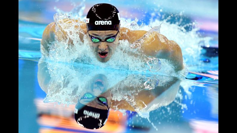 Daiya Seto of Japan competes in the Men's 400m Individual Medley Finals at the FINA World Swimming championships on December 15 in Hangzhou, China.