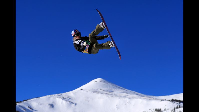 Anna Gasser of Austria competes in the Women's Snowboard Slopestyle Final during day 2 of the Dew Tour on December 14, in Breckenridge, Colorado. Gasser won the gold medal with a combined slopestyle score of 177.67.