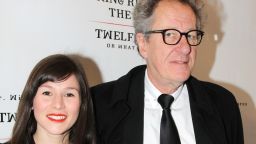 NEW YORK, NY - NOVEMBER 10:  Yael Stone and Geoffrey Rush pose at the opening night of "Richard III" on Broadway at The Belasco Theater on November 10, 2013 in New York City.  (Photo by Bruce Glikas/FilmMagic)