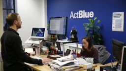 SOMERVILLE, MA - NOVEMBER 13: Employees work at ActBlue in Somerville, MA on Nov. 13, 2018. ActBlue is a Democratic fund-raising platform with 98 employees. (Photo by Jessica Rinaldi/The Boston Globe via Getty Images)