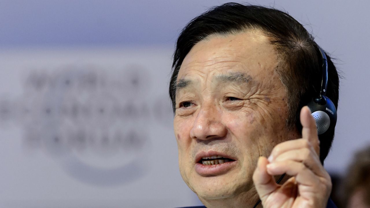 Ren Zhengfei at the World Economic Forum in Davos, Switzerland, in 2015. He has built Huawei into a company with annual revenue of more than $100 billion.