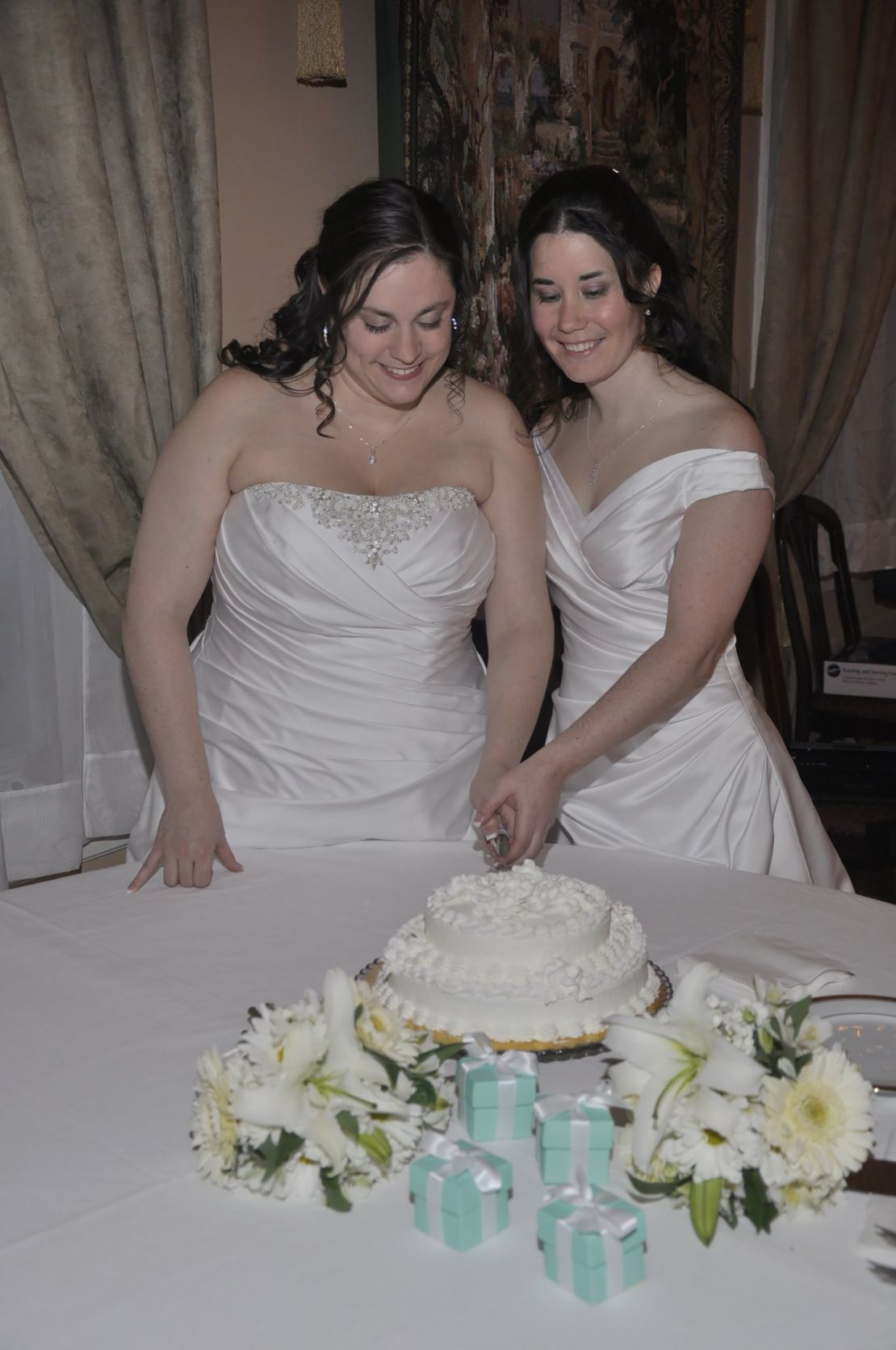 Dana, left, and Kristy Dumont got married in Vermont in 2011.