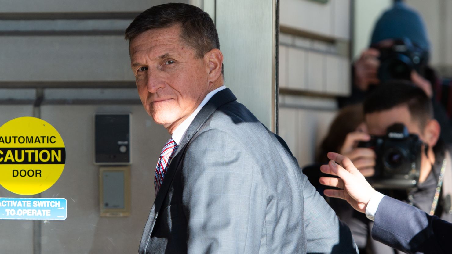 Former US National Security Advisor General Michael Flynn arrives for his sentencing hearing at US District Court in Washington, DC on December 18, 2018.