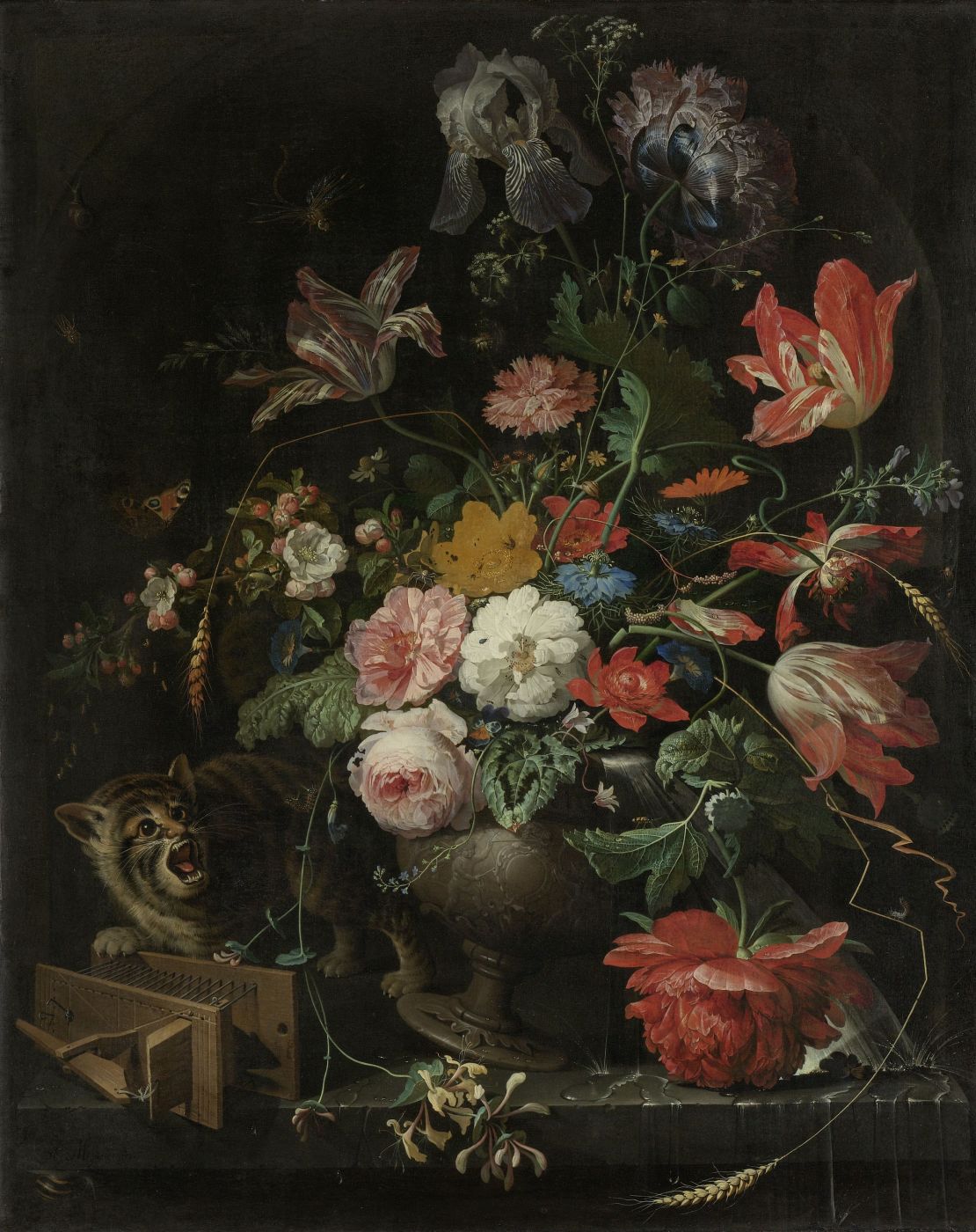 Abraham Mignon, "The Overturned Bouquet" (1660-79).