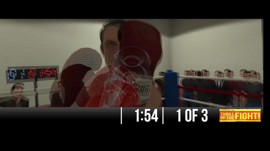 Screen capture from "Thrill of the Fight" VR game.