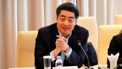 Huawei Deputy Chairman Ken Hu at a media briefing on Tuesday. Business operations have continued as normal since the arrest of CFO Meng Wanzhou, he said.