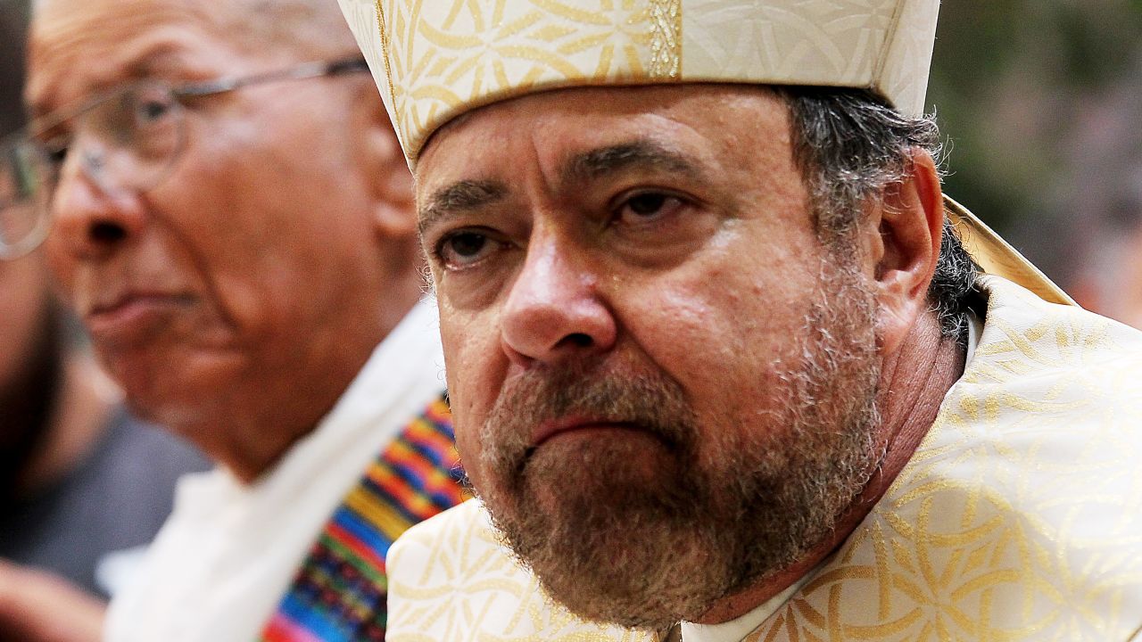  Auxiliary Bishop Alexander Salazar attends a 2015 prayer meeting in Los Angeles. 