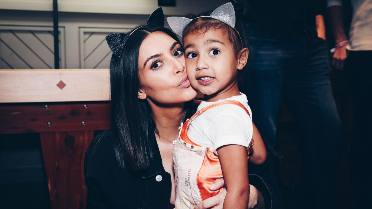 Kim Kardashian West with her daughter North in 2017.