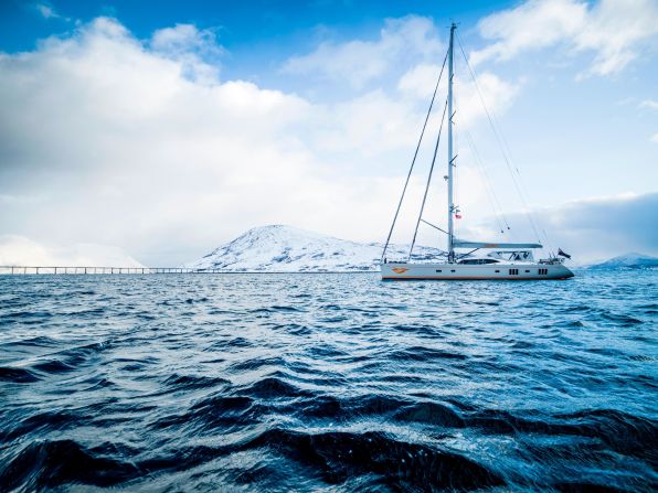 <strong>Firebird:</strong> The yacht sets sail on an odyssey around the Lyngen Alps and beyond, dropping off skiers in a tiny rubber dinghy for a day's ski touring. 