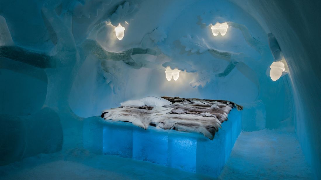 <strong>ICEHOTEL 2018</strong>: Each year, Sweden's ICEHOTEL regenerates into a new icy paradise for travelers keen to test their endurance and marvel at nature's beauty.<em> Pictured here: "Oak" designed by Tjåsa Gusfors and Sam Gusfors from Sweden</em>