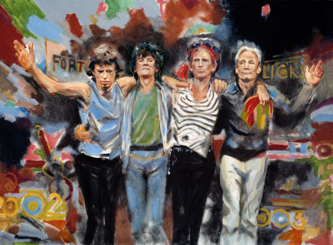 "Forty Licks" (2004) by Ronnie Wood, as featured in "Ronnie Wood: Artist," published by Thames & Hudson. 