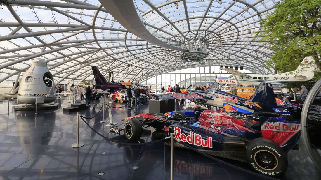 <strong>Red Bull Hangar-7, Salzburg, Austria:</strong> Between the speed machines, visitors can spot some of the world's rarest greenery, including swamp date palms from Indochina, mulberry weeping figs and Japanese Kusamaki tree