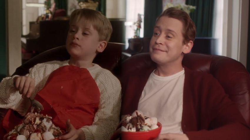 Macaulay Culkin Google Home Alone ad split