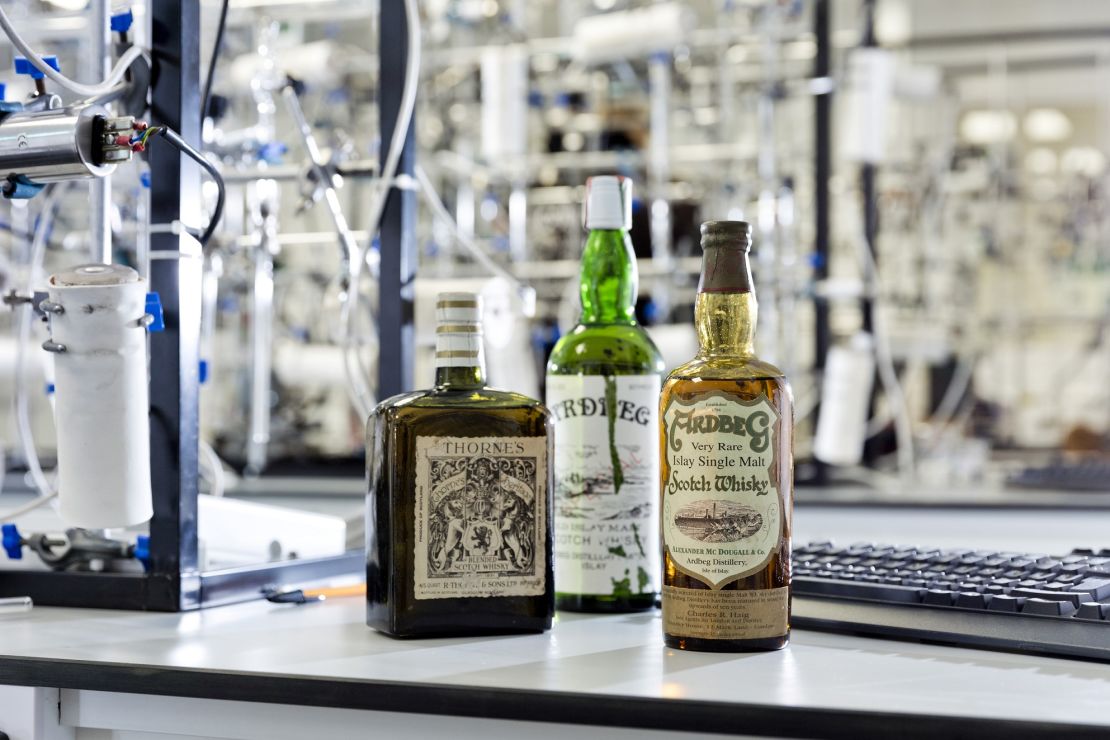 Three rare bottles of single malt whisky which were proven to be fakes