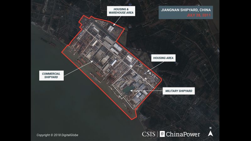 China’s Jiangnan Shipyard Grows Radically In Size Amid Military Buildup ...