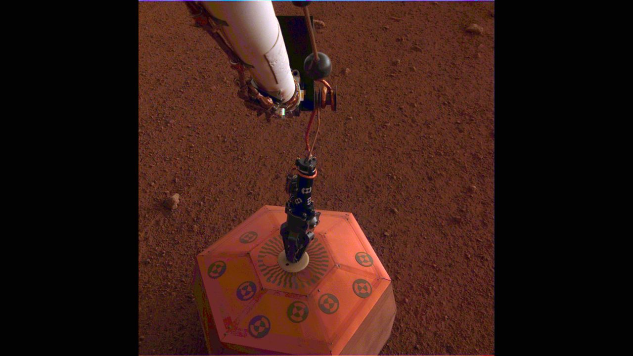 InSight placed the SEIS instrument, or seismometer, on the Martian surface on December 19. This is the first seismometer placed on another planet.