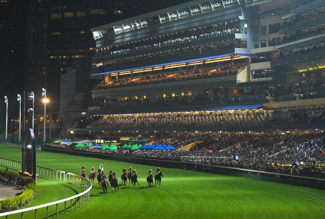 The Happy Valley Racecourse hosts the The Longines International Jockeys Championship.