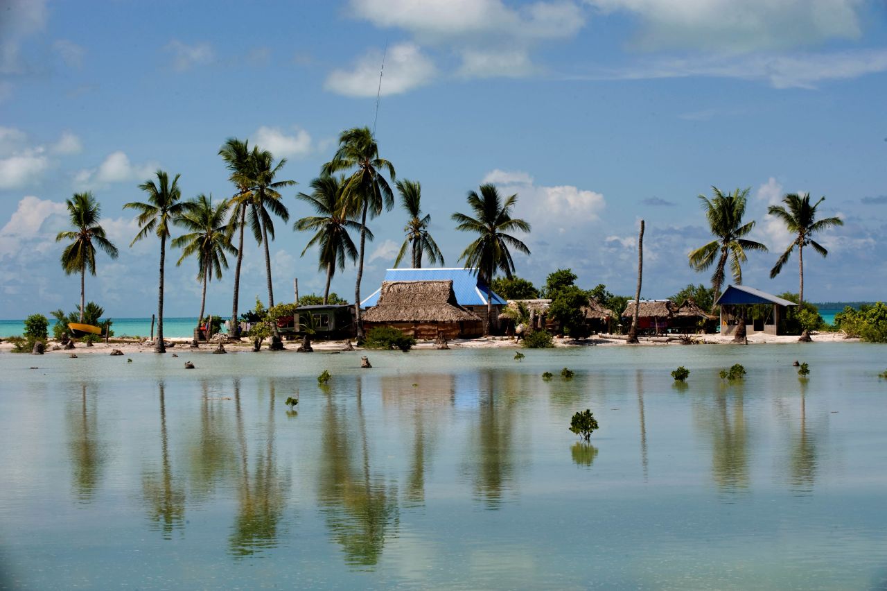 <strong>Kiribati:</strong> This low-lying island chain is a South Pacific dream, though climate change and increased flooding are of concern here.
