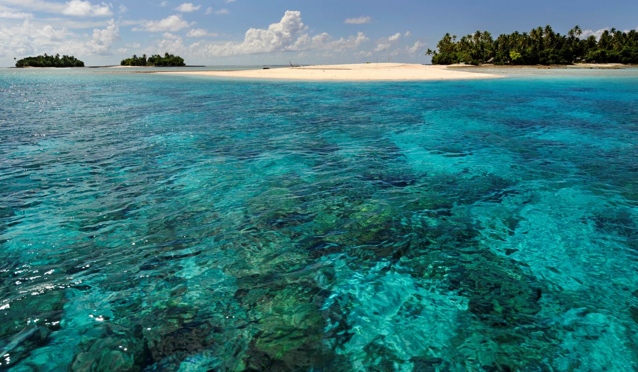 <strong>Kiribati:</strong> Coral reefs and clear Pacific waters are major draws to these islands.
