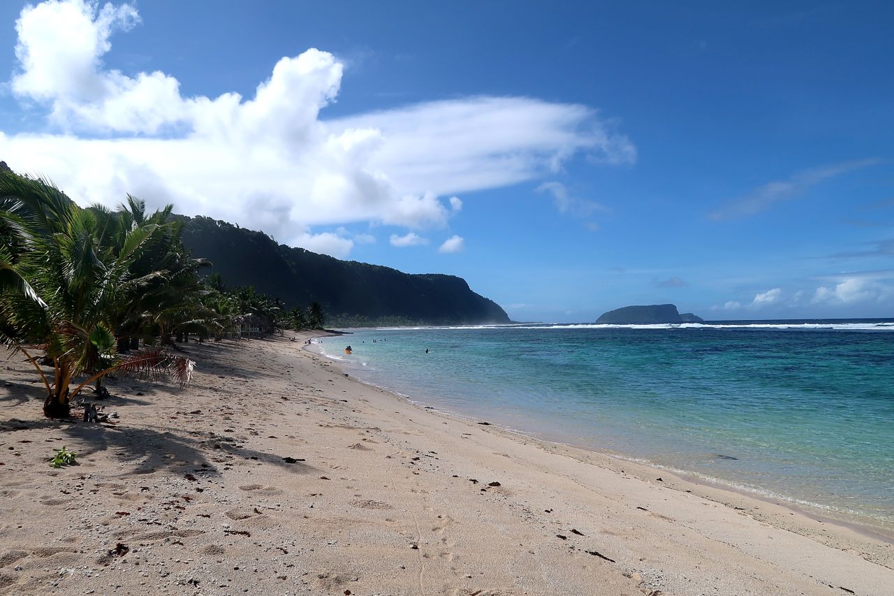 <strong>Samoa:</strong> You can find some uncrowded beaches, such as this nice strip of sand in Saleapaga village.