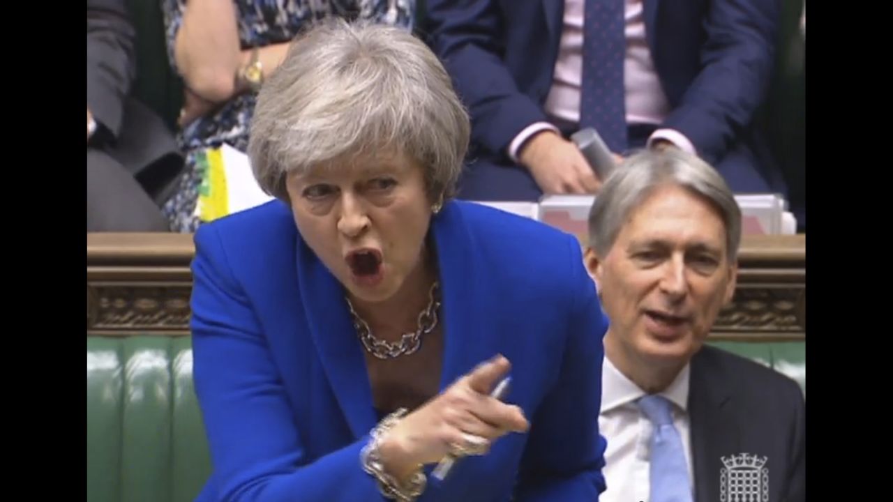 British Prime Minister Theresa May speaks in the House of Commons on Wednesday, December 19. May <a href="https://www.cnn.com/2018/12/17/uk/brexit-second-referendum-may-intl/index.html" target="_blank">announced this week</a> that she was moving a parliamentary vote on her Brexit plan to early January -- less than 80 days before Britain is due to leave the European Union.